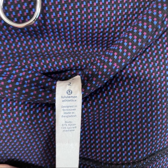 Lululemon Wunder Under Pant (Hi-Rise) Teeny Check Black Cerulean Blue - Picture 11 of 12